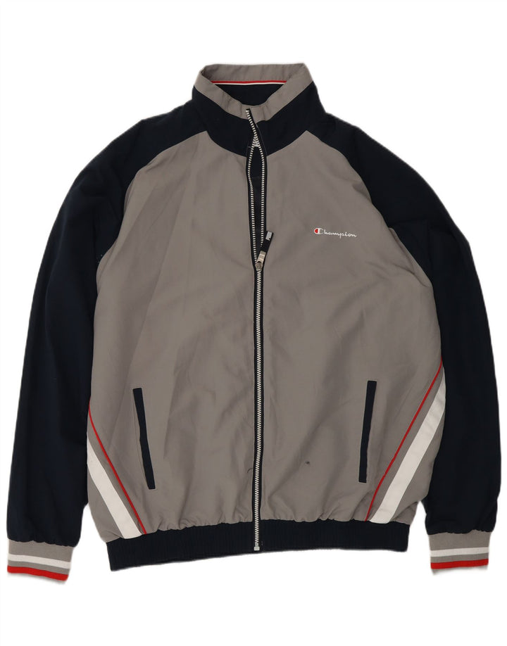 Champion Mens Treino Top Jacket XL Cinza Colourblock Poliéster