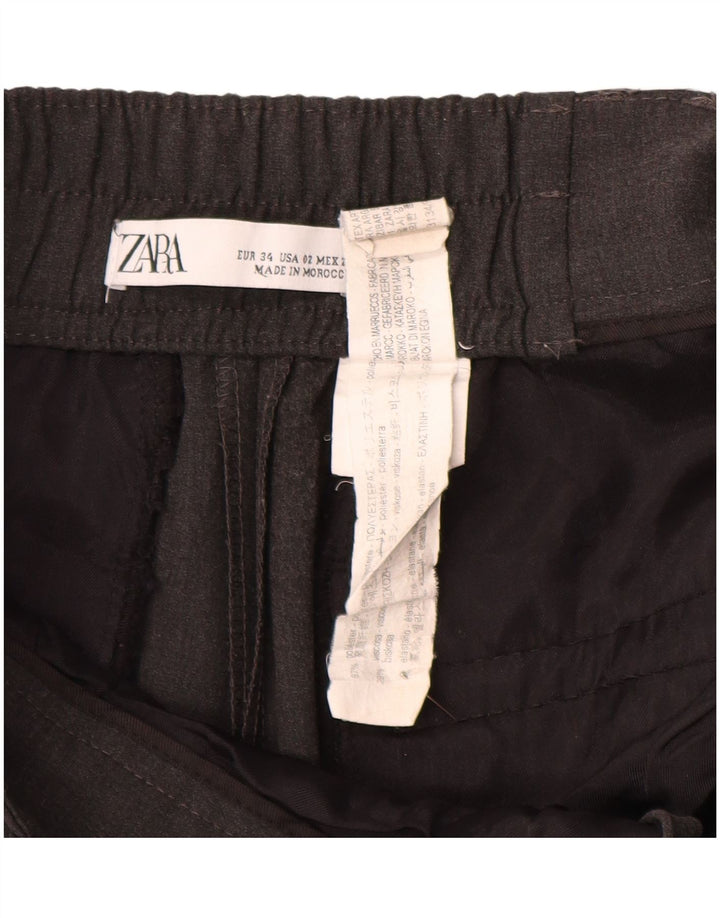 Calça Chino Feminina Zara EU 34 2XS W24 L26 Cinza Poliéster