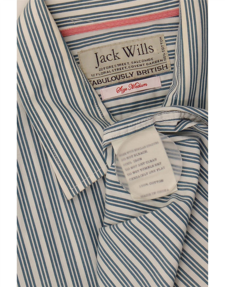Camisa formal masculina Jack Wills listrada azul médio