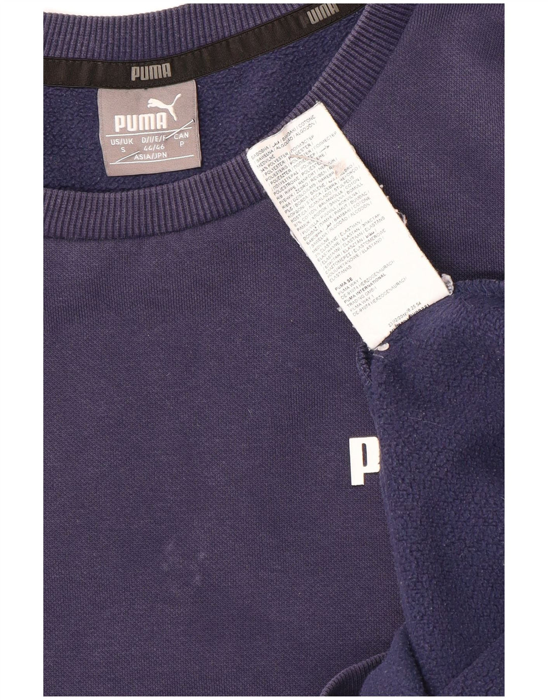 Puma moletom masculino jumper pequeno algodão azul marinho