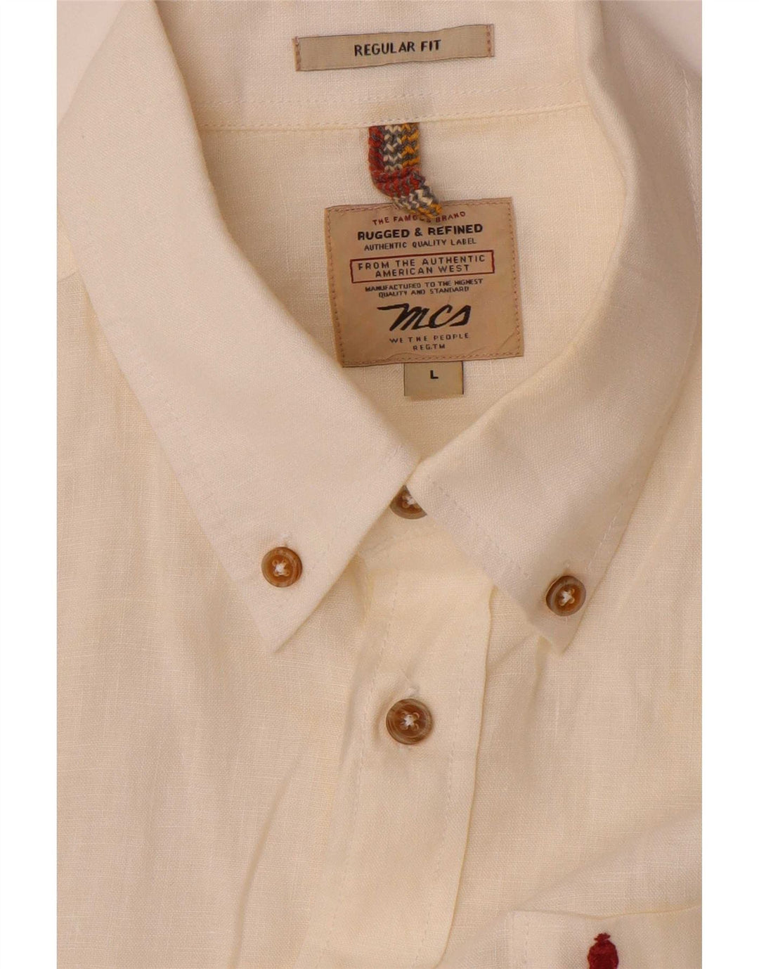 Camisa masculina Marlboro Classics Regular Fit grande off white
