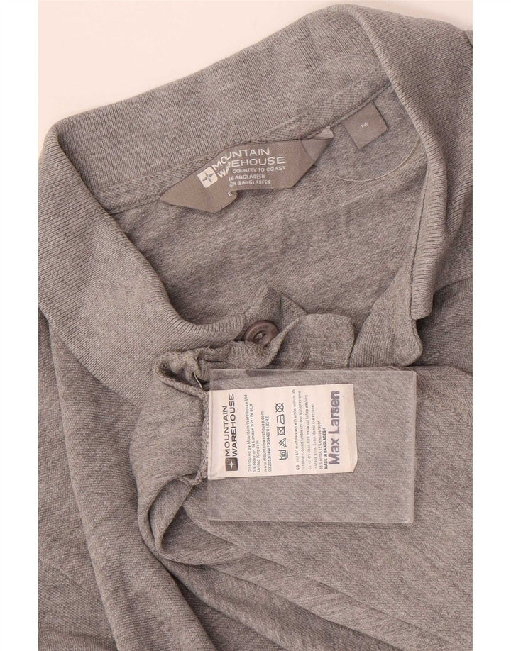 Camisa polo masculina Mountain Warehouse algodão cinza médio