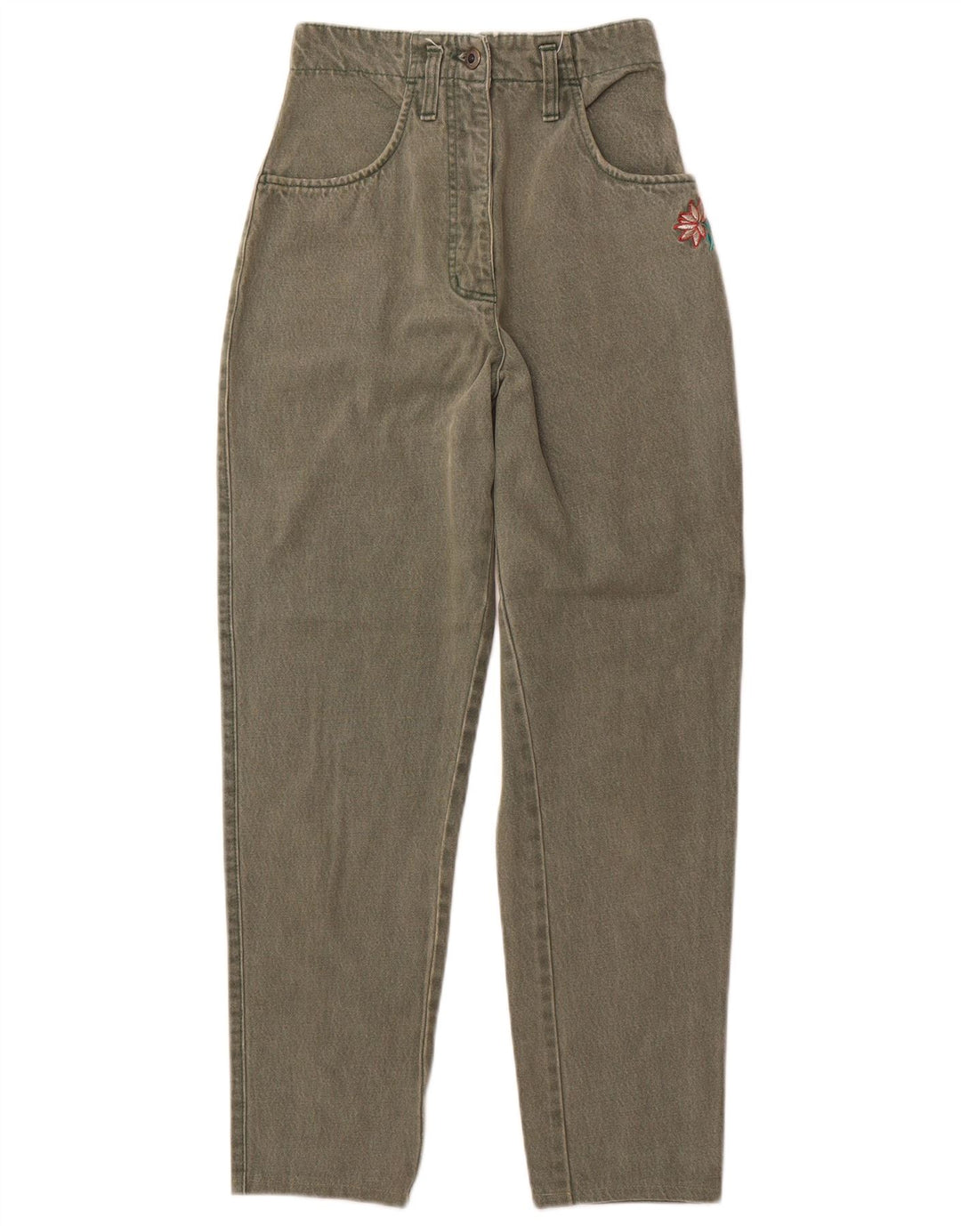 Jeans cônicos femininos CAPPOPERA W24 L27 algodão cáqui