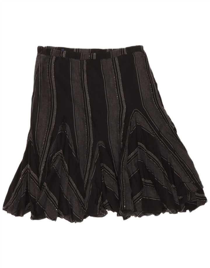 TRUSSARDI saia evasê feminina IT 46 grande W32 listrada preta