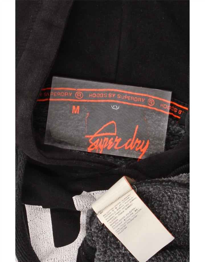 Superdry Mens Graphic Hoodie Jumper Médio Algodão Preto