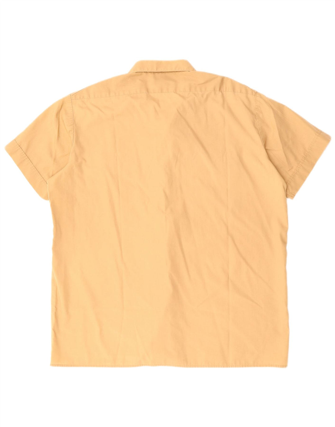 Camisa masculina vintage de manga curta grande bege