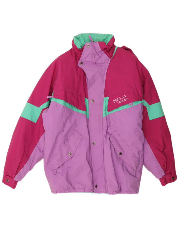 Jaqueta de esqui impermeável Bailo feminina Gore-Tex IT 46 grande bloco colorido rosa
