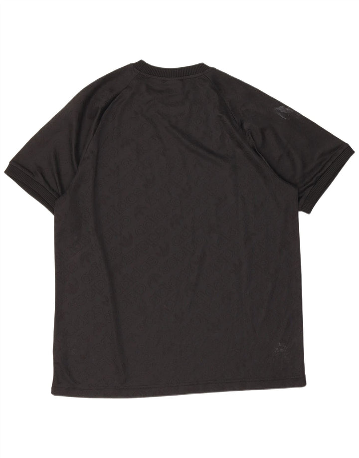 Adidas Mens Camiseta Top Médio Poliéster Preto