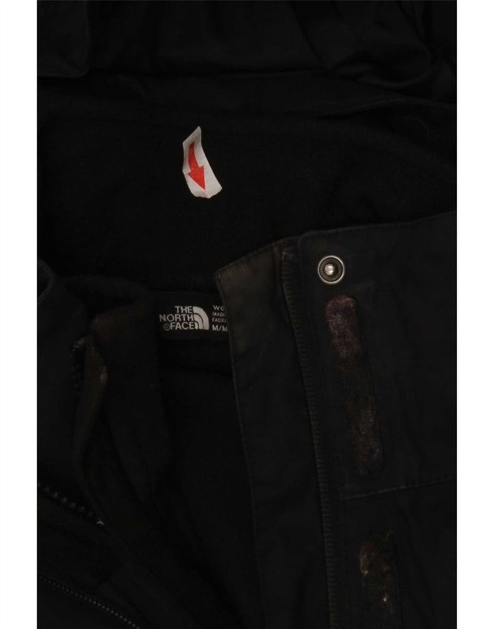 Jaqueta corta-vento feminina com capuz The North Face UK 14 médio preto