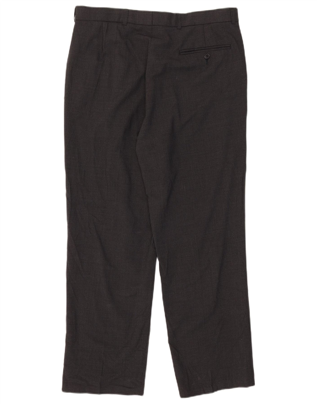 Calça masculina Marks & Spencer Pegged Suit W34 L29 cinza risca de giz poliéster