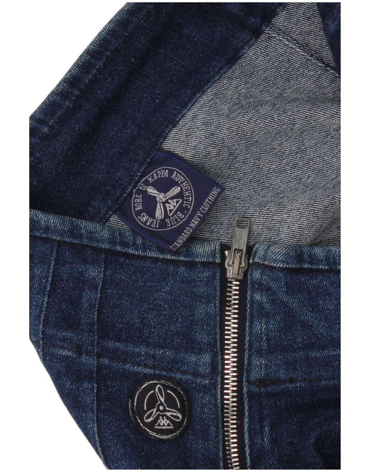 Saia jeans feminina Kappa W26 pequena azul