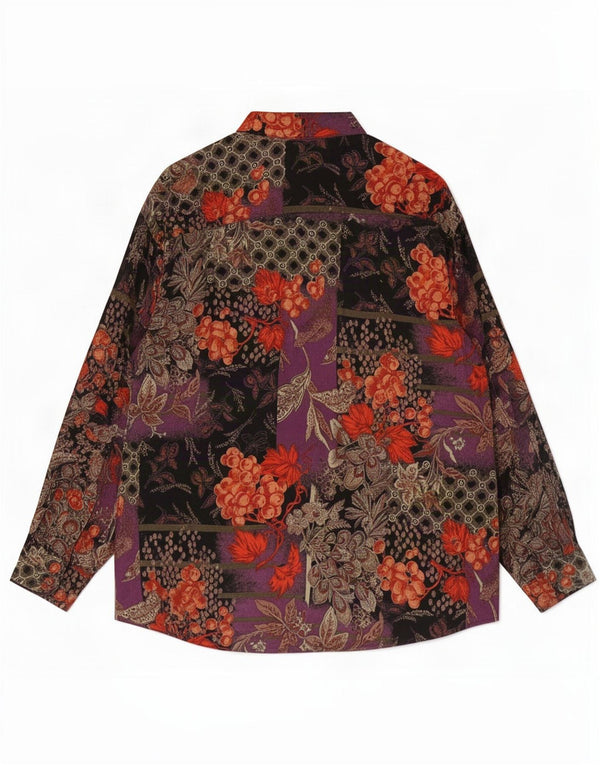 St Michael Womens Shirt UK 14 Large Multicoloured Floral Viscose