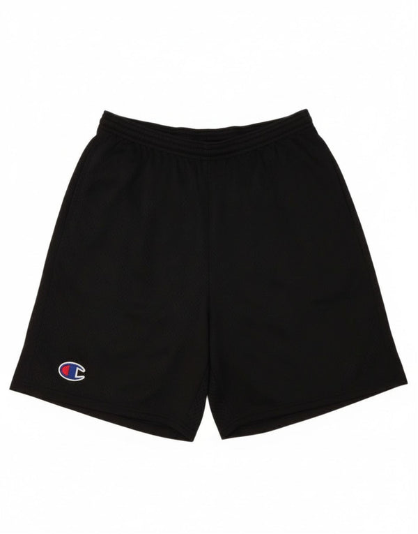 Shorts esportivos masculinos Champion médio preto poliéster