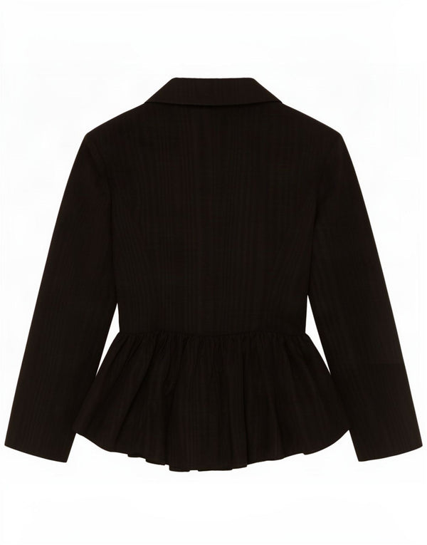 Sergio Morini Jaqueta blazer feminina de 1 botão IT 46 grande acetato preto