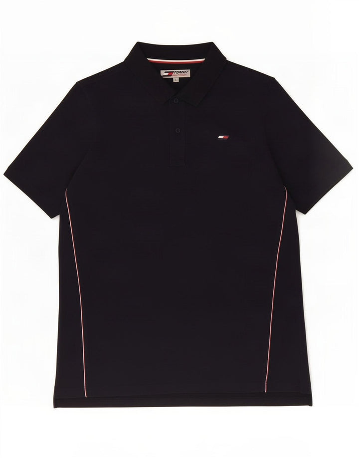 Camisa polo masculina Tommy Hilfiger grande azul marinho
