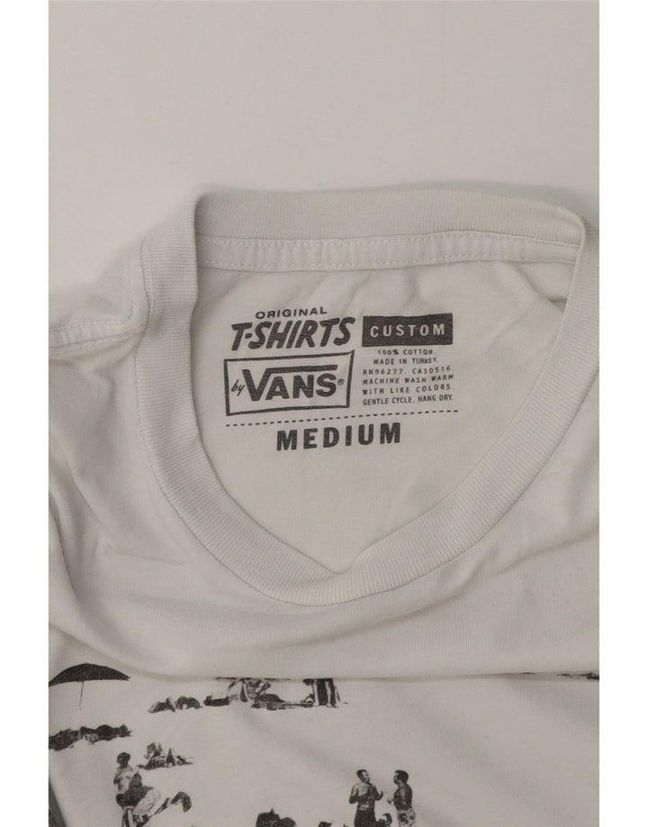 Camiseta masculina Vans Custom Fit Graphic Top Médio Algodão Branco