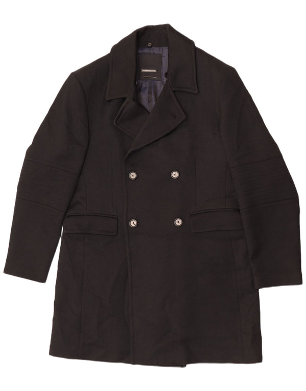 Casaco masculino Zara com peito duplo UK 44 2XL preto