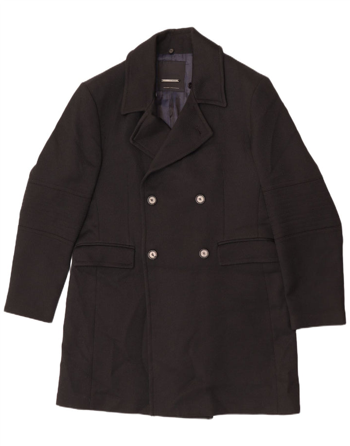 Casaco masculino Zara com peito duplo UK 44 2XL preto