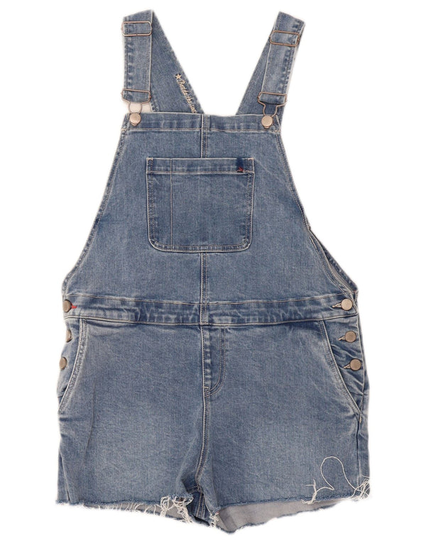 Shorts jeans feminino Joules Dungarees UK 10 pequeno W36 algodão azul