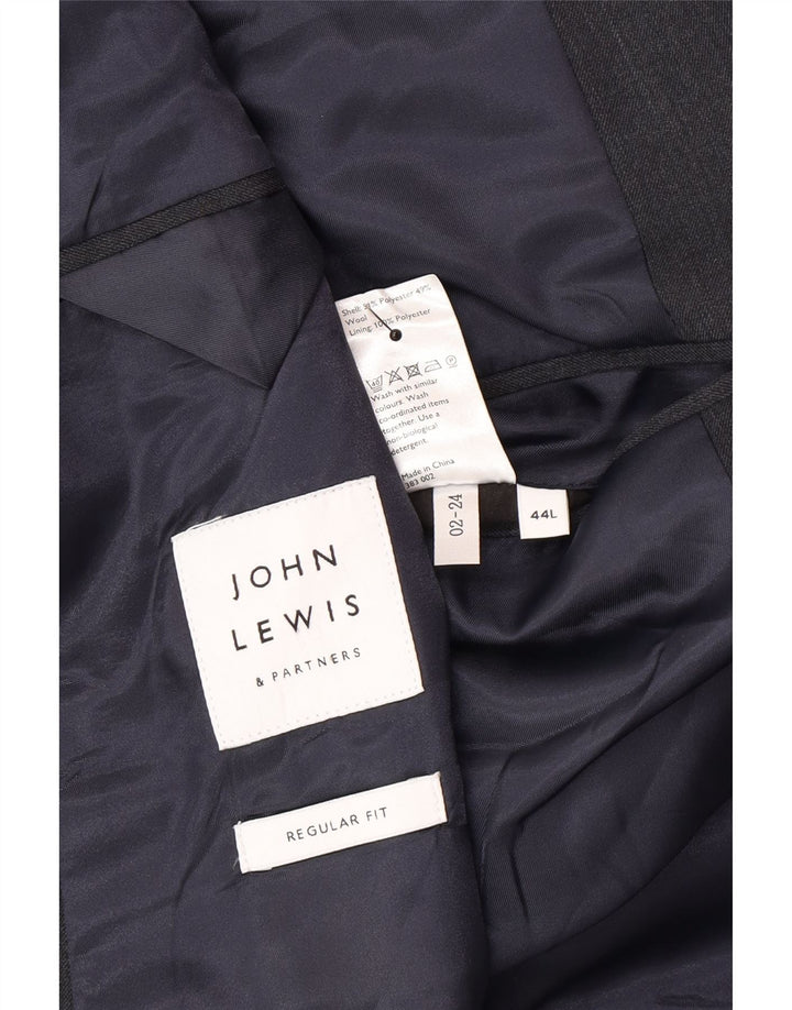Jaqueta blazer masculina John Lewis com 2 botões Reino Unido 44 2XL poliéster cinza
