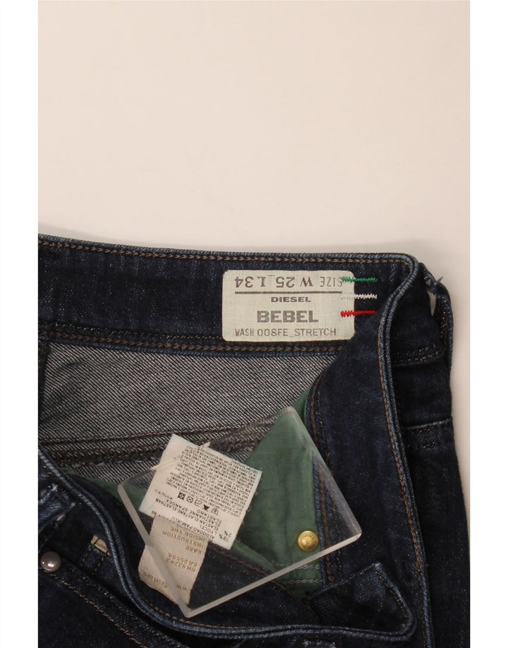 Jeans feminino Diesel BEBEL Bootcut W25 L30 azul marinho algodão
