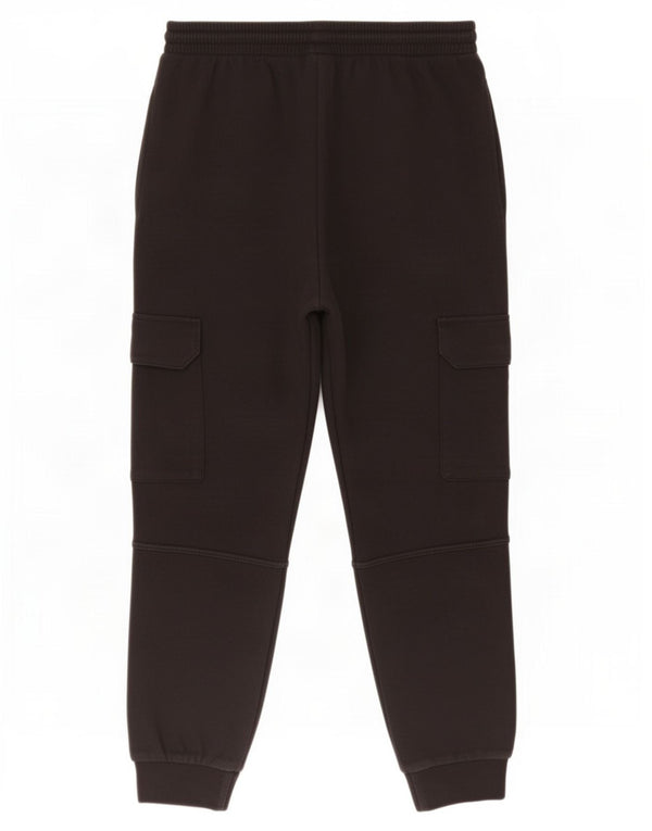 Adidas Mens Cargo Calças de treino Joggers grandes de algodão preto
