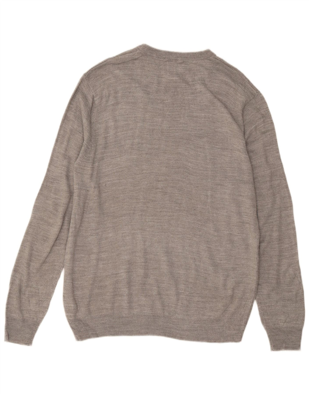 Suéter masculino Pierre Cardin com gola redonda grande acrílico cinza