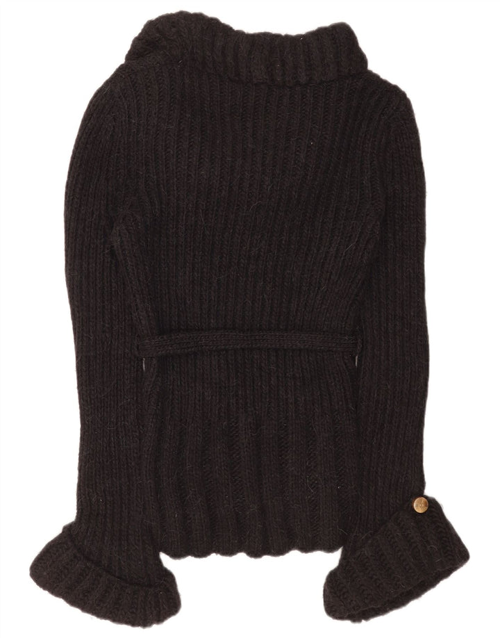 Roberto Cavalli Womens Roll Neck Jumper Sweater IT 42 Medium Black Wool