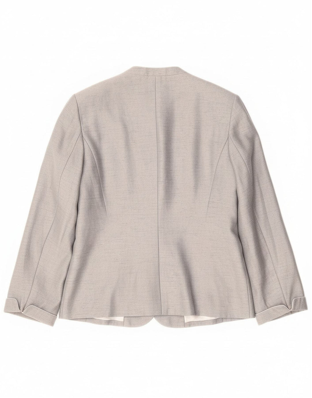 Jaqueta blazer feminina Jacques Vert com 1 botão Reino Unido 16 grande viscose cinza