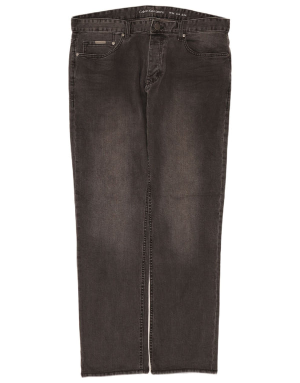 Calvin Klein Masculino Slim Jeans W36 L34 Cinza Algodão