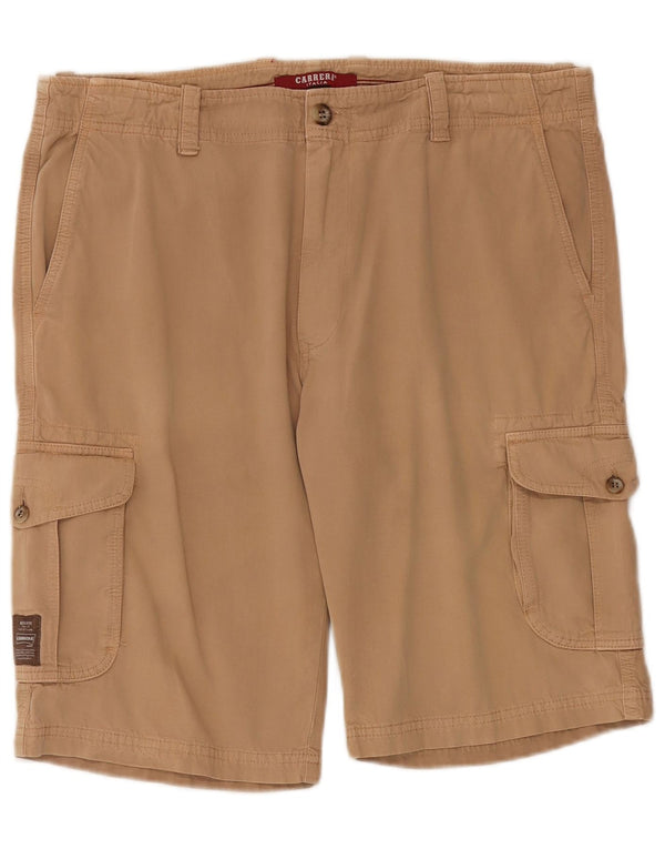 Carrera Mens Cargo Shorts W38 XL Algodão Bege