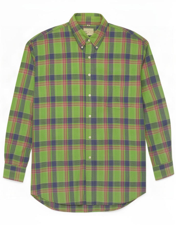 Camisa masculina de flanela Vans grande algodão xadrez verde