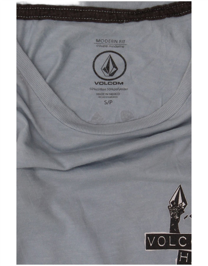 Camiseta masculina Volcom Modern Fit Graphic Top Pequeno Algodão Azul