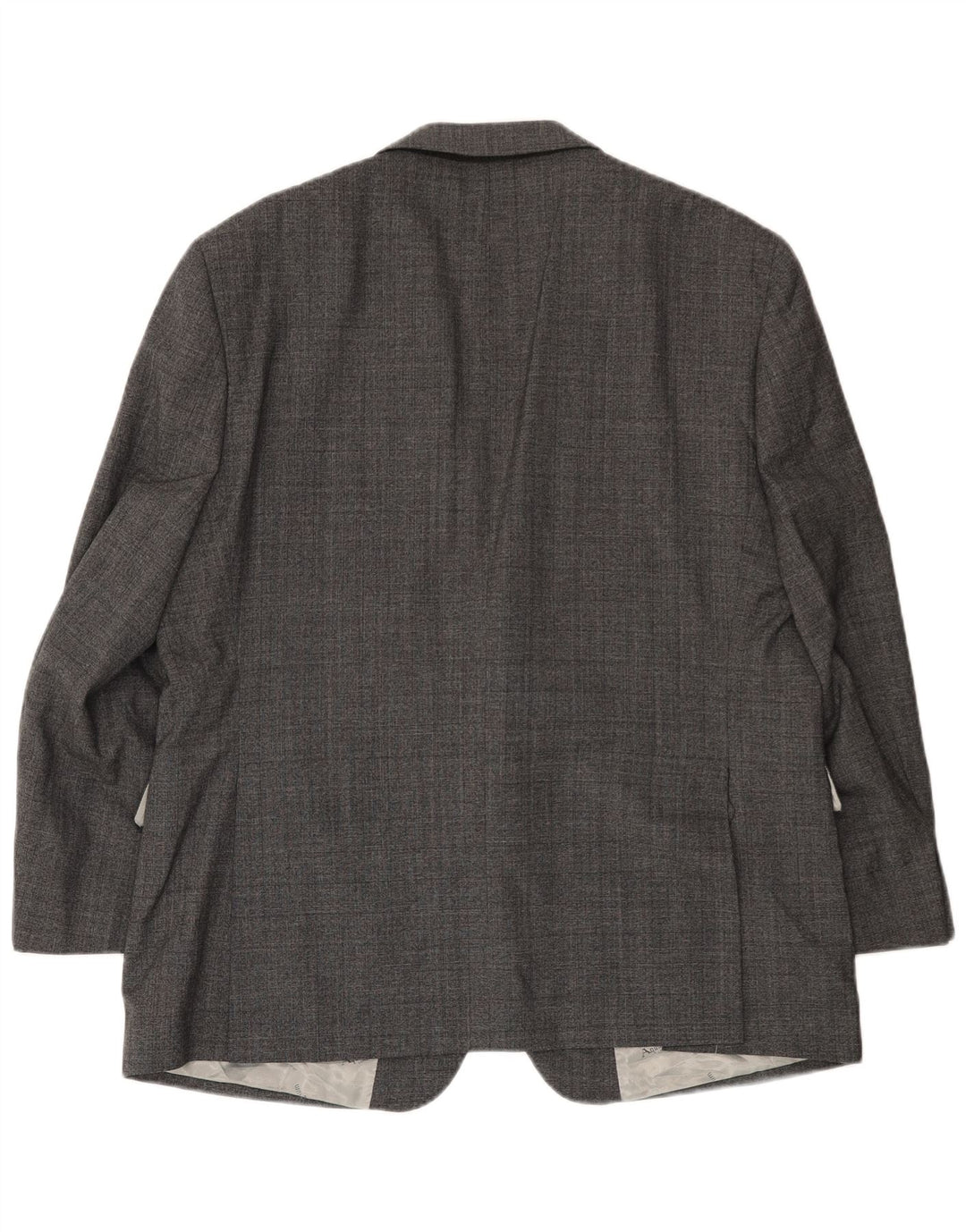 Aquascutum Jaqueta Blazer Masculina com 2 Botões Reino Unido 46 3XL Lã Cinza