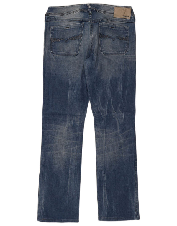 Diesel feminino Lowky Straight Jeans W31 L29 Azul Algodão