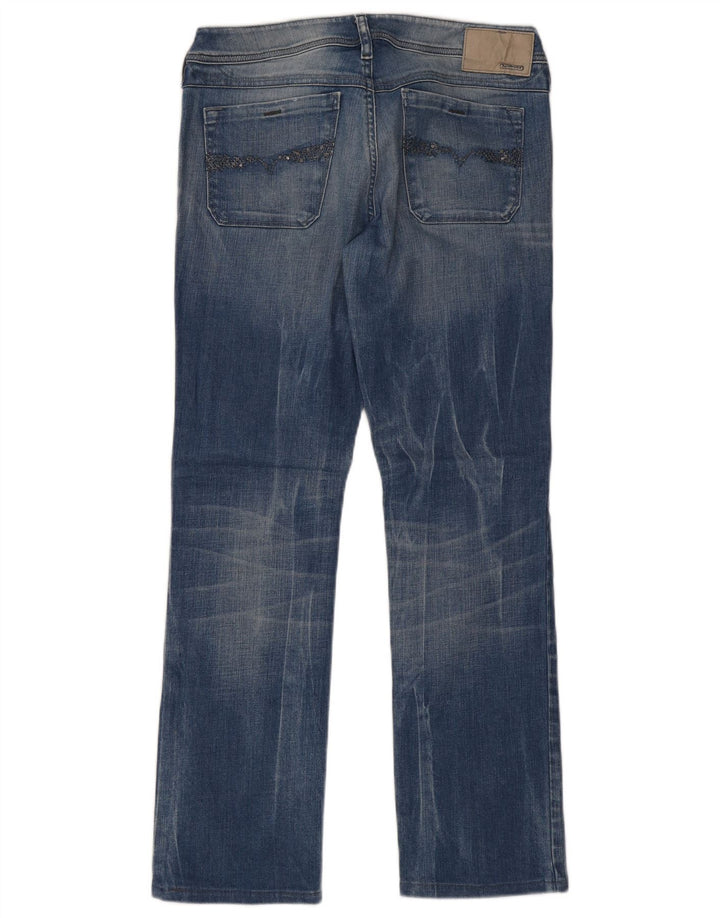 Diesel feminino Lowky Straight Jeans W31 L29 Azul Algodão
