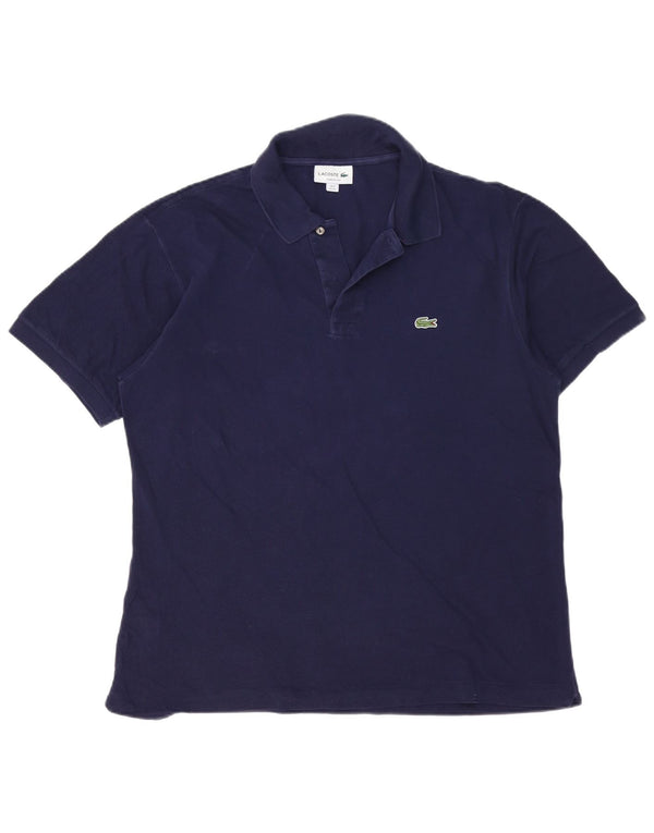 Camisa polo masculina Lacoste Classic Fit tamanho 6 XL azul marinho algodão