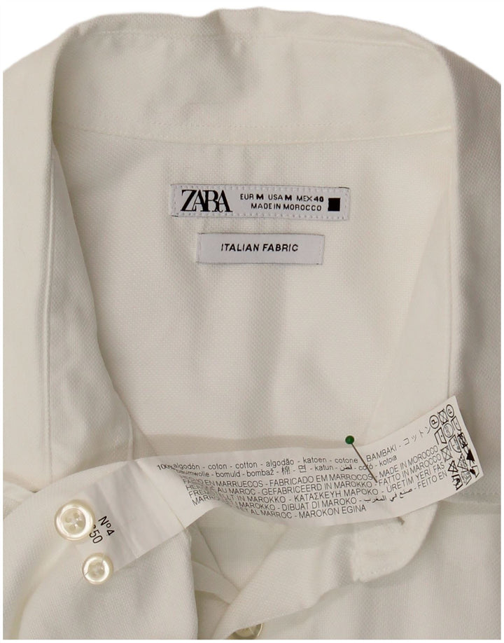 Camisa masculina ZARA médio algodão branco