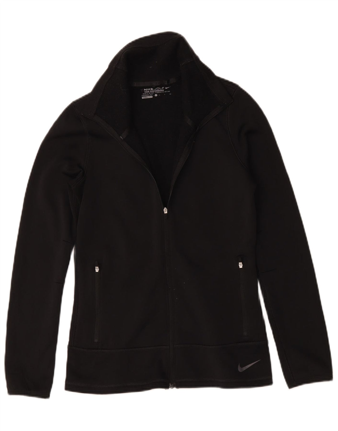 Jaqueta Nike Womens Therma-Fit Tracksuit UK 10 Pequena Poliéster Preto