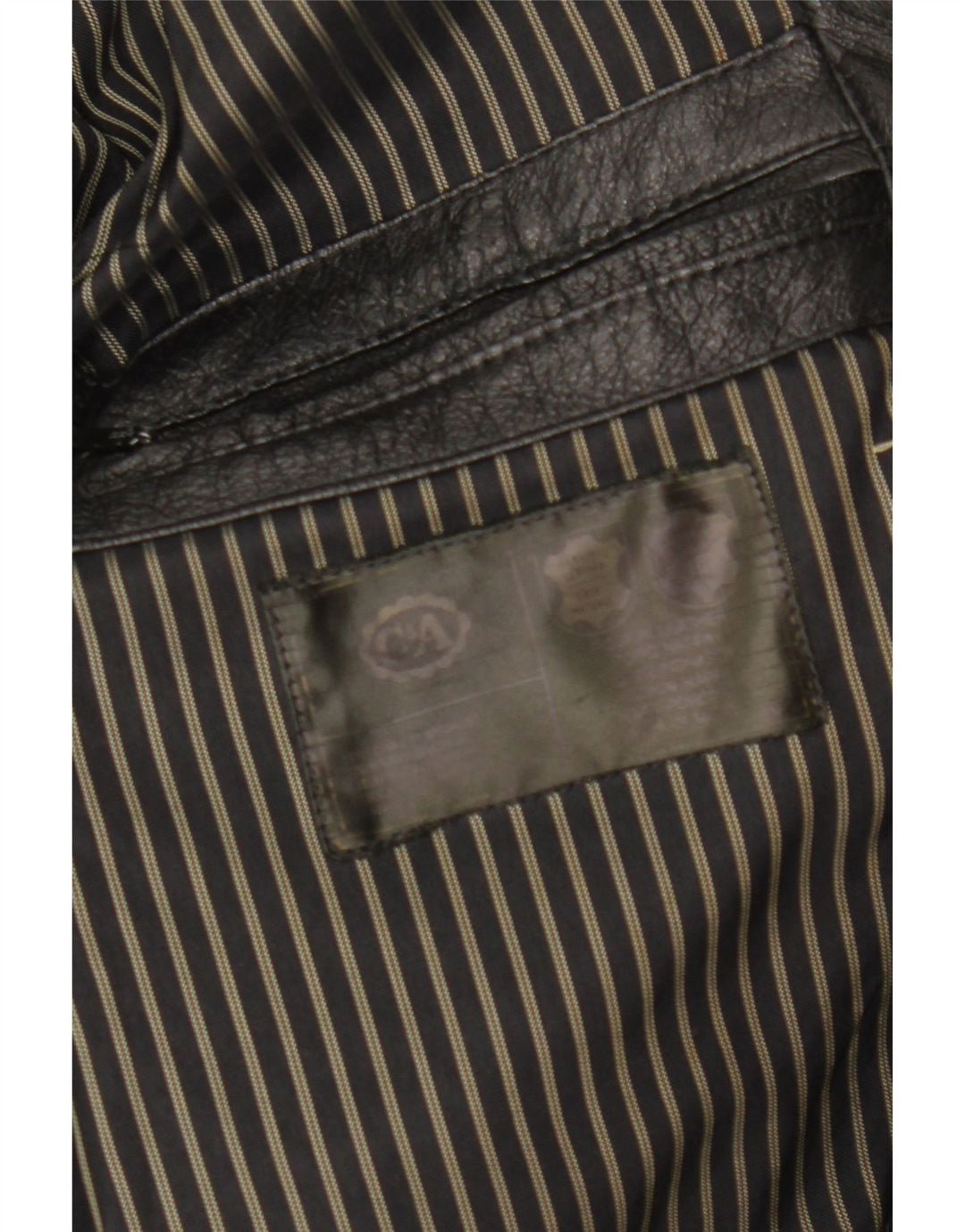 Jaqueta de couro masculina C&A EU 54 2XL couro preto