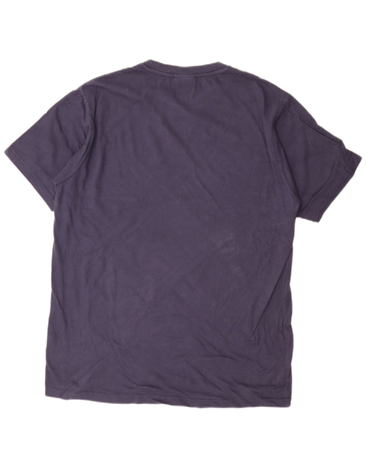 Camiseta gráfica masculina Weird Fish Top grande algodão azul marinho