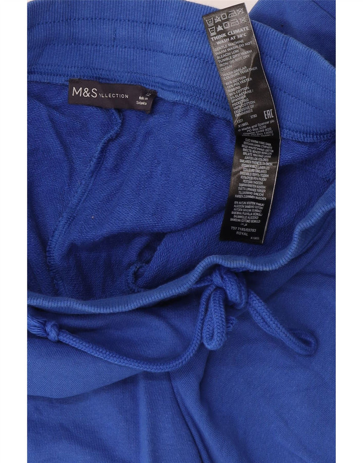 Shorts esportivos femininos Marks & Spencer UK 12 algodão azul médio