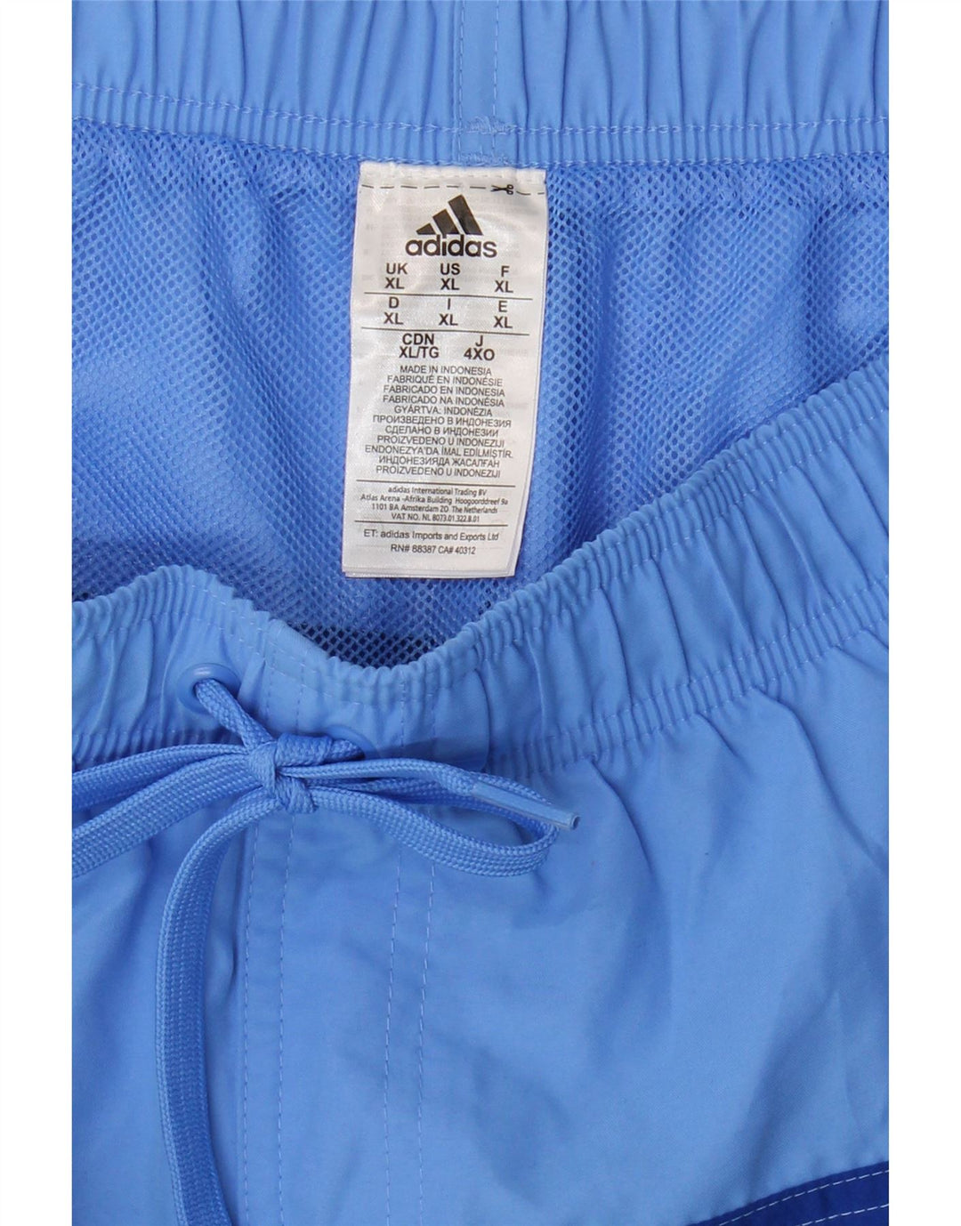 Shorts de natação masculino Adidas XL azul colorblock poliéster