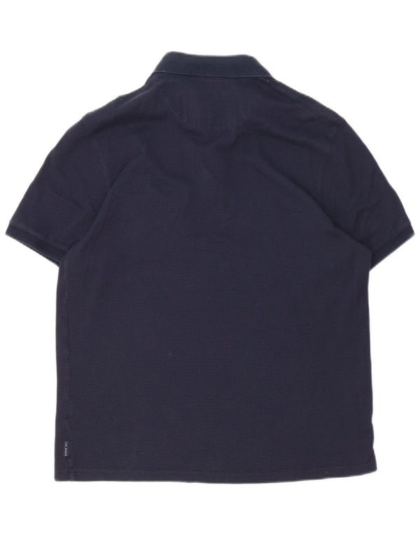 Camisa polo masculina Ted Baker tamanho 5 XL azul marinho
