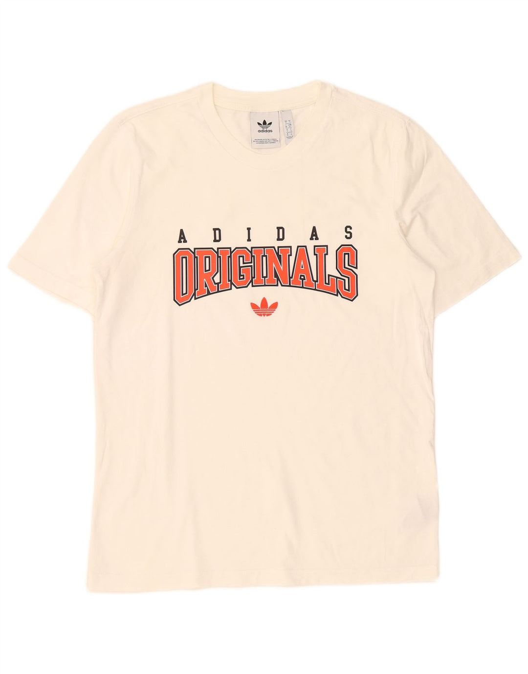Adidas Mens Graphic T-Shirt Top Pequeno Algodão Branco