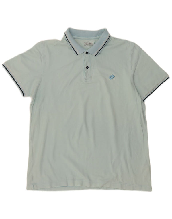Camisa polo masculina LOTTO 2XL algodão azul