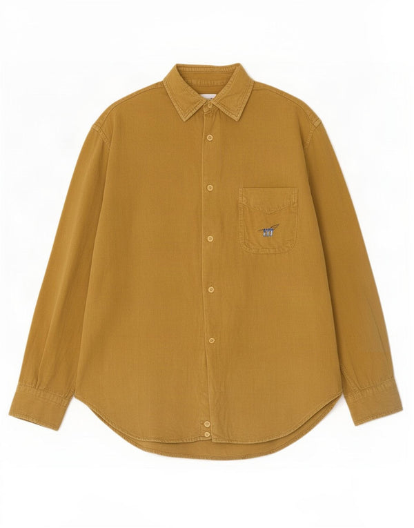 Camisa masculina de veludo cotelê Henry Cottons tamanho 38 15 cáqui médio