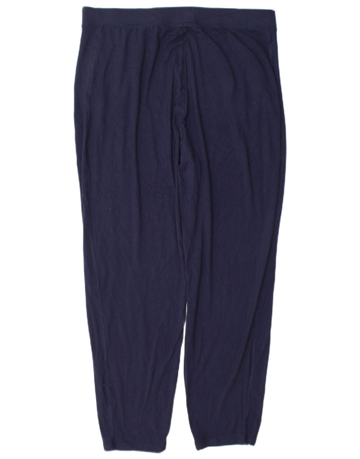 Calça de treino feminina Marks & Spencer Reino Unido 16 grande viscose azul marinho
