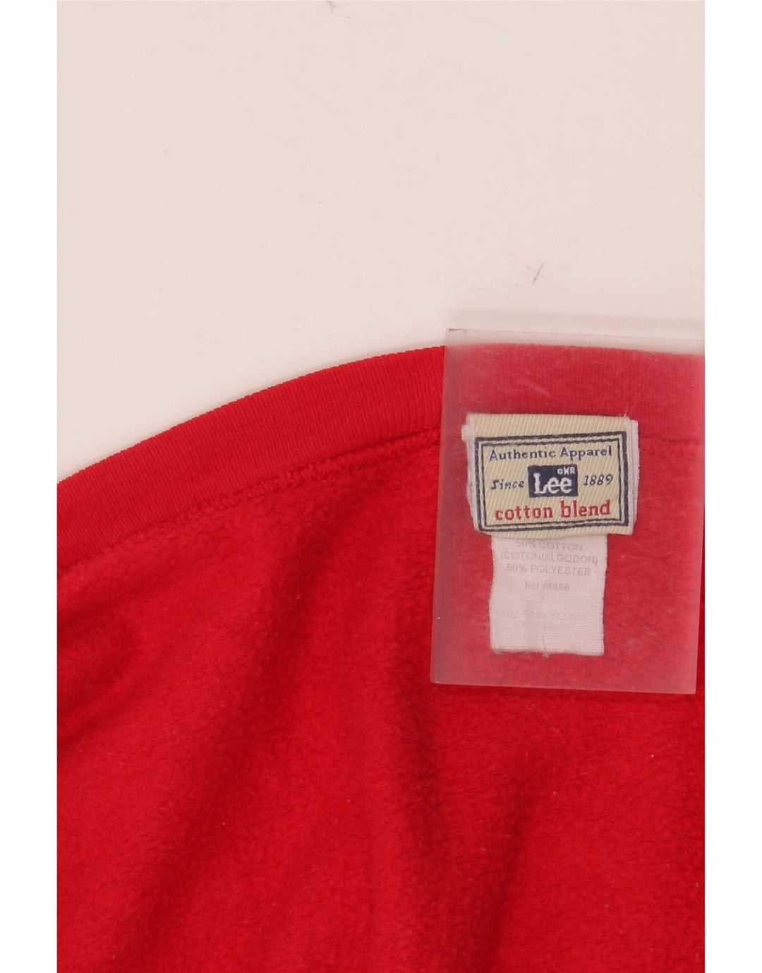 LEE Mens Moletom Jumper XL Algodão Vermelho