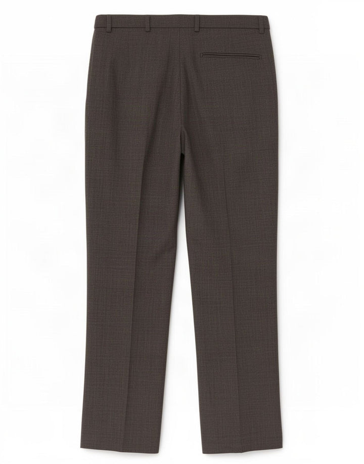 Calça masculina de ajuste regular Marks & Spencer W34 L29 lã cinza